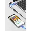Kép 14/20 - USB/USB-Type C/ Lightning kábel 18W 2,4A 480 Mbps 1,2m szürke Baseus Cafule Nylon harisnyázott (CATKLF-ELG1)