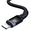 Kép 4/20 - USB/USB-Type C/ Lightning kábel 18W 2,4A 480 Mbps 1,2m szürke Baseus Cafule Nylon harisnyázott (CATKLF-ELG1)