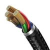 Kép 5/20 - USB/USB-Type C/ Lightning kábel 18W 2,4A 480 Mbps 1,2m szürke Baseus Cafule Nylon harisnyázott (CATKLF-ELG1)