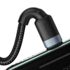 Kép 6/20 - USB/USB-Type C/ Lightning kábel 18W 2,4A 480 Mbps 1,2m szürke Baseus Cafule Nylon harisnyázott (CATKLF-ELG1)