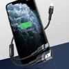 Kép 8/20 - USB/USB-Type C/ Lightning kábel 18W 2,4A 480 Mbps 1,2m szürke Baseus Cafule Nylon harisnyázott (CATKLF-ELG1)