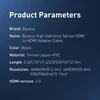Kép 8/24 - Baseus High Definition Series HDMI 2.0 kábel 4K60Hz 0.75m fekete (WKGQ030101)