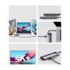 Kép 12/40 - Baseus Metal Gleam Series 6 az 1-ben dokkoló, HUB USB Type C Power Delivery 100 W / 2x HDMI 4K 30 Hz / 3x USB 3.2 Gen 1 szürke (WKWG030113)