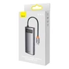 Kép 3/40 - Baseus Metal Gleam Series 6 az 1-ben dokkoló, HUB USB Type C Power Delivery 100 W / 2x HDMI 4K 30 Hz / 3x USB 3.2 Gen 1 szürke (WKWG030113)