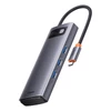 Kép 1/40 - Baseus Metal Gleam Series 6 az 1-ben dokkoló, HUB USB Type C Power Delivery 100 W / 2x HDMI 4K 30 Hz / 3x USB 3.2 Gen 1 szürke (WKWG030113)
