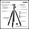 Kép 21/23 - Fotopro Sherpa Max karbon fényképező állvány, tripod 175cm