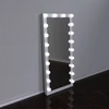 Kép 1/7 - Hollywood tükör (HW-DC117-17) álló sminkes tükör fehér 20db LED izzóval, sminktükör