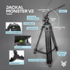 Kép 4/8 - Jackal Monster V2 fluid fejes videó állvány, tripod (180cm)