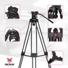 Kép 5/8 - Jackal Monster V2 fluid fejes videó állvány, tripod (180cm)