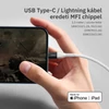 Kép 6/8 - Lightning iPhone kábel 1.5m Type-C fejjel MFi Alphajack (CL15-WG) fehér/szürke