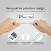 Kép 7/8 - Lightning iPhone kábel 1.5m Type-C fejjel MFi Alphajack (CL15-WG) fehér/szürke