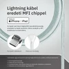 Kép 8/8 - Lightning iPhone kábel 1.5m Type-C fejjel MFi Alphajack (CL15-WG) fehér/szürke