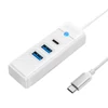 Kép 1/3 - Orico USB HUB elosztó adapter USB-C - 2x USB 3.0 + USB-C, 5 Gbps, 0.15m (fehér)