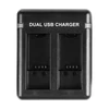 Kép 1/5 - PULUZ dupla foglalatos USB töltő GoPro Hero 12 / Hero 11 / Hero 10 / Hero 9 akkumulátorokhoz (PU919B)