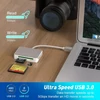 Kép 4/6 - ROCKETEK USB 3.0 5Gbps memóriakártya olvasó CF / SD, microSD / TF (CR306-B)