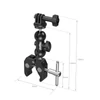 Kép 6/9 - SmallRig multifunkciós rögzítő satu és gömbfejes Magic Arm akciókamera adapterrel (1138B)