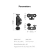 Kép 12/36 - ULANZI R098 dupla gömbfejes Magic Arm vakupapucs adapterrel (2954)