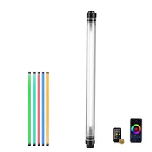 LUXCEO P120 RGB LED lámpa, fénycső beépített akkumulátorral, távirányítóval (iOS/Android)