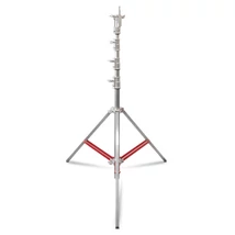 Rozsdamentes acél lámpatartó stúdió állvány, vakuállvány 470cm, kitolható spigot fejjel (LTL470)