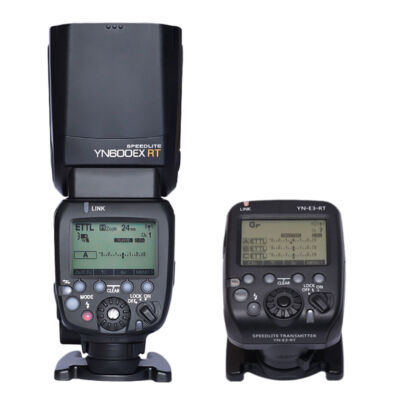 Yongnuo YN600EX RT II rendszervaku és YN E3 RT vezérlő kit
