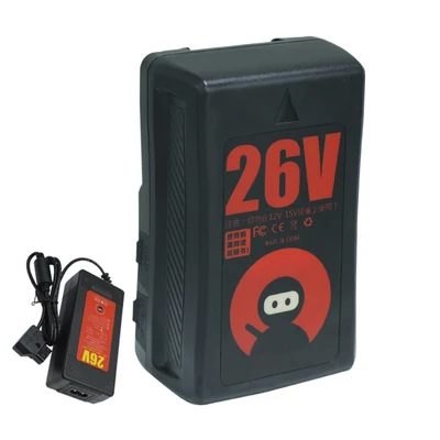 26V 190Wh V-LOCK,V-mount akkumulátor D-TAP töltővel (NEM használható 12V-15V eszközökkel)