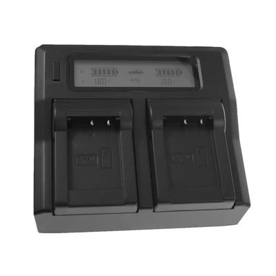 Dupla utángyártott Sony NP-FP/FH/FV hálózati töltő LCD kijelzővel