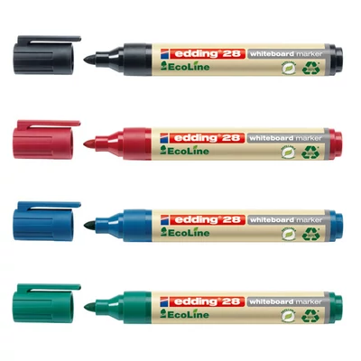 Edding 28 EcoLine marker fehértáblához környezetbarát, 4 db/csomag