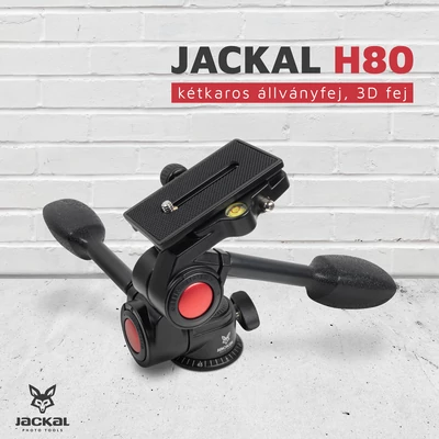 Jackal H80 kétkaros video állványfej, 3D fej