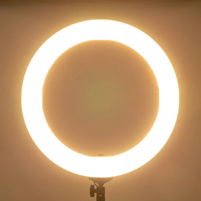 45cm G-180 fekete LED körfény, körlámpa, ringlight állvánnyal 
