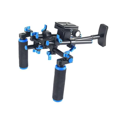 Kamera válltámasz, DSLR shoulder rig dupla markolattal, follow focus, matte box (FXFB-146)