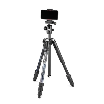 Manfrotto Element MII állvány mobile, CF 4szek. gömbfej, fekete (MKELMII4CFM-BH)