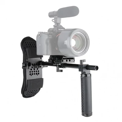 NICEYRIG egykezes bőr fogantyú, markolat és mellkas stabilizátor támasztó rendszer DSLR és MILC kamerákhoz (379)