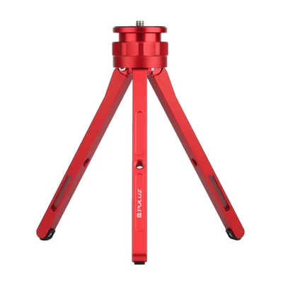 PULUZ alumínium asztali állvány, mini tripod piros (PU601R)