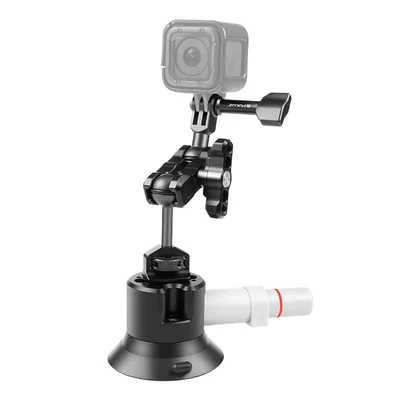 PULUZ autós szélvédő tartó GOPRO Hero, DJI Osmo Action, egyéb akciókamerákhoz (PU845B) tapadókorongos