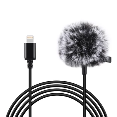 PULUZ PU426 lavalier, csíptetős mikrofon 1.5m kábel lightning (iOS)