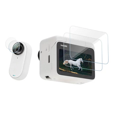 Sunnylife Insta360 GO 3 kijelzővédő és lencsevédő üvegfólia (2db) (IST-BHM587)