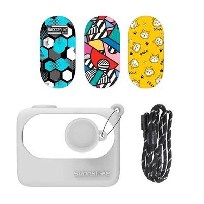 Sunnylife Insta360 GO 3 védőtok pánttal és matricákkal fehér (IST-BHT595-W)