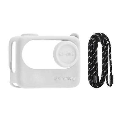 Sunnylife szilikon tok pánttal Insta360 GO 3S-hez (fehér) (G3S-BHT838-W)