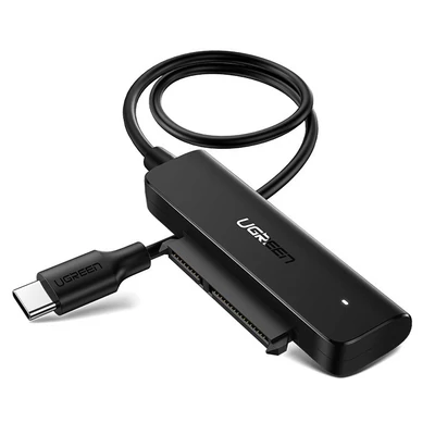 Ugreen SATA adapter 2,5'' Type-c USB-C 3.2 Gen 1 (SuperSpeed USB 5 Gbps) fekete (70610 CM321)