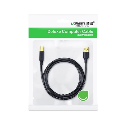 Ugreen US135 USB Type B nyomtatókábel - USB 2.0 480 Mbps 2m fekete